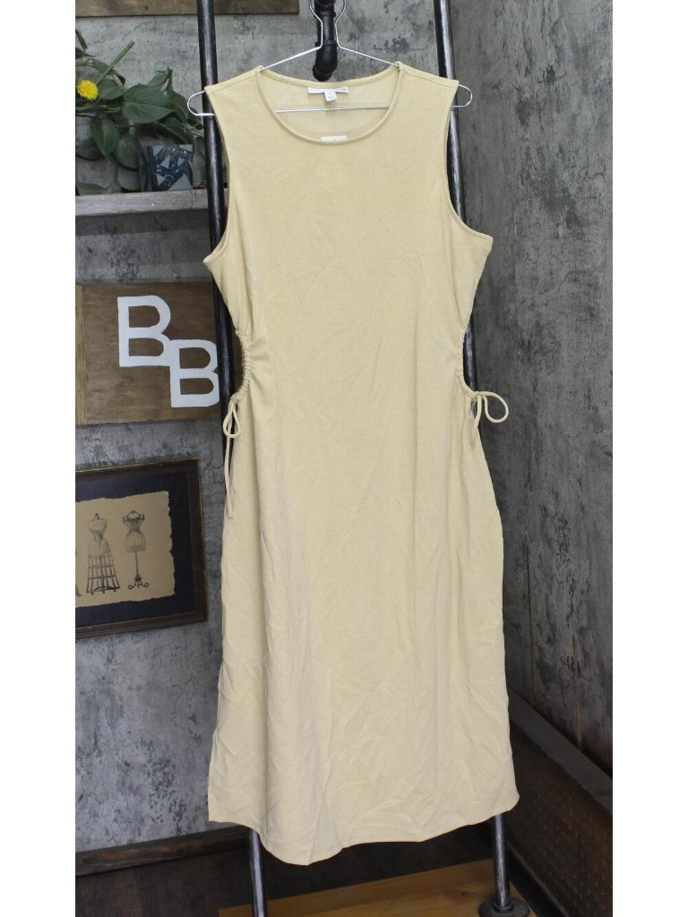 And Now This Women's Side Cutout Midi Dress 1004390001 Camel Brown XL